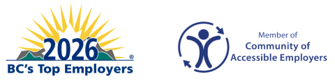 Combined logo BC Top Employers and Community of Accessible Employers